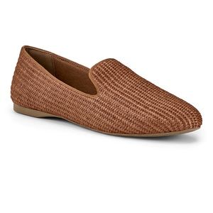 New!  Birdies The Starling Raffia Woven Walnut Loafer Slipper Flats - 7